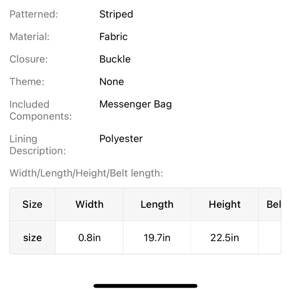 Trending 2-in-1 Oversized Fabric Crossbody Strap, Stripes, Backpack shoulder bag - Picture 6 of 7